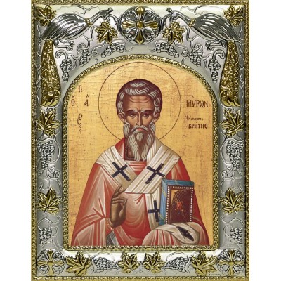 Икона освященная "Мирон Чудотворец, епископ Критский, святитель", 14x18 см фото