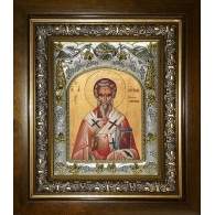 Икона освященная "Мирон Чудотворец, епископ Критский, святитель", в киоте 20x24 см фото