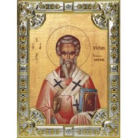 Икона освященная "Мирон Чудотворец, епископ Критский, святитель", 18x24 см, со стразами фото