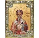 Икона освященная "Мирон Чудотворец, епископ Критский, святитель", 18x24 см, со стразами