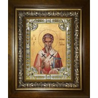 Икона освященная "Мирон Чудотворец, епископ Критский, святитель", в киоте 24x30 см фото