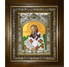 Икона освященная "Мирон Чудотворец, епископ Критский, святитель", в киоте 20x24 см
