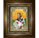 Икона освященная "Мирон Чудотворец, епископ Критский, святитель", в киоте 24x30 см