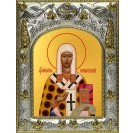 Икона освященная "Никита епископ Новгородский, святитель", 14x18 см