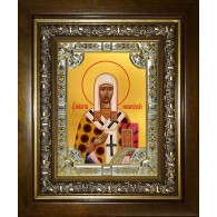 Икона освященная "Никита епископ Новгородский, святитель", в киоте 24x30 см фото