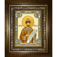 Икона освященная "Николай (Романов)II император, страстотерпец", в киоте 24x30 см фото