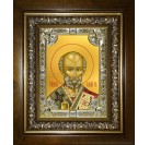 Икона освященная "Николай чудотворец, архиепископ Мир Ликийских, святитель", в киоте 24x30 см