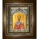 Икона освященная "Николай чудотворец, архиепископ Мир Ликийских, святитель", в киоте 20x24 см