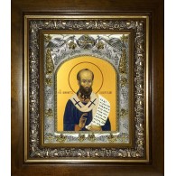 Икона освященная "Нифонт епископ Кипрский, святитель", в киоте 20x24 см фото