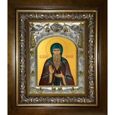 Икона освященная "Олег Брянский, благоверный князь", в киоте 20x24 см фото