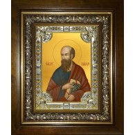 Икона освященная "Павел апостол", в киоте 24x30 см фото