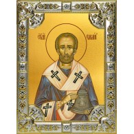 Икона освященная "Павлин Милостивый, епископ Ноланский, святитель", 18х24 см, со стразами фото