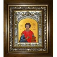 Икона освященная "Пантелеймон великомученик и целитель", в киоте 20x24 см фото