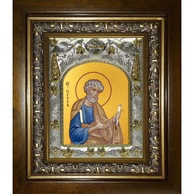 Икона освященная "Пётр апостол", в киоте 20x24 см фото