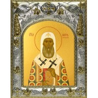 Икона освященная "Петр Митрополит Московский, святитель", 14x18 см фото