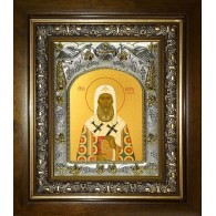 Икона освященная "Петр Митрополит Московский, святитель", в киоте 20x24 см фото