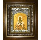 Икона освященная "Петр Митрополит Московский, святитель", в киоте 20x24 см