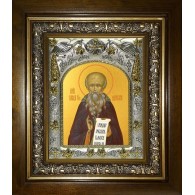 Икона освященная "Савва Освященный преподобный", в киоте 20x24 см фото