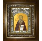 Икона освященная "Савва Освященный преподобный", в киоте 20x24 см