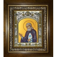 Икона освященная "Серафим Саровский преподобный, чудотворец", в киоте 20x24 см фото