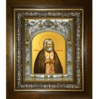 Икона освященная "Серафим Саровский преподобный чудотворец", в киоте 20x24 см фото