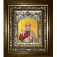 Икона освященная "Симон Кананит апостол", в киоте 20x24 см фото