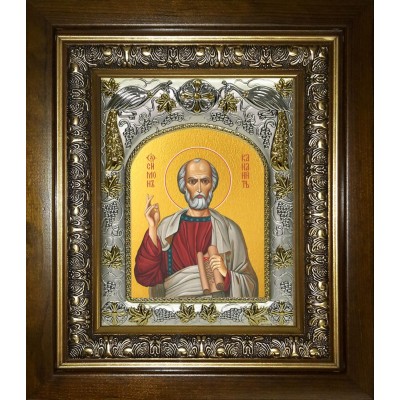 Икона освященная "Симон Кананит апостол", в киоте 20x24 см фото