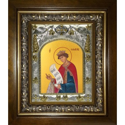 Икона освященная "Соломон праотец", в киоте 20x24 см фото
