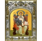 Икона освященная "Спиридон Тримифунтский святитель", 14x18 см