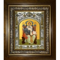 Икона освященная "Спиридон Тримифунтский святитель", в киоте 20x24 см фото