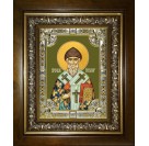 Икона освященная "Спиридон Тримифунтский святитель", в киоте 24x30 см