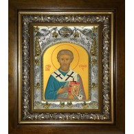 Икона освященная "Стахий епископ Византийский, апостол", в киоте 20x24 см фото