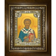 Икона освященная "Стахий епископ Византийский, апостол", в киоте 24x30 см фото