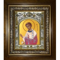 Икона освященная "Стефан первомученик", в киоте 20x24 см фото