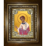 Икона освященная "Стефан первомученик", в киоте 24x30 см фото
