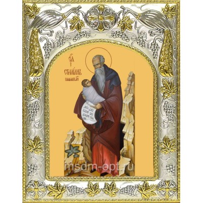 Икона освященная "Стилиан преподобный", 14x18 см фото