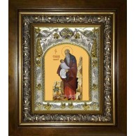 Икона освященная "Стилиан  преподобный", в киоте 20x24 см фото