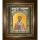 Икона освященная "Фавий, папа Римский, священномученик", в киоте 20x24 см