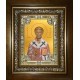 Икона освященная "Фавий, папа Римский, священномученик", в киоте 24x30 см
