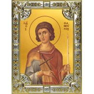 Икона освященная "Фанурий Родосский великомученик", 18x24 см, со стразами фото