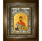 Икона освященная "Феодор (Фёдор) Тирон великомученик", в киоте 20x24 см