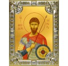 Икона освященная "Феодор (Фёдор) Тирон великомученик", 18x24 см, со стразами