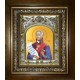 Икона освященная "Феодор (Фёдор) Ушаков, праведный воин", в киоте 20x24 см
