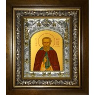 Икона освященная "Феодосий Печерский преподобный", в киоте 20x24 см фото
