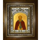 Икона освященная "Феодосий Печерский преподобный", в киоте 20x24 см