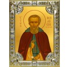 Икона освященная "Феодосий Печерский преподобный", 18x24 см, со стразами