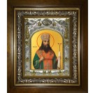 Икона освященная "Феодосий Углицкий, архиепископ Черниговский, святитель", в киоте 20x24 см