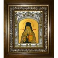 Икона освященная "Феофан Затворник Вышенский, святитель, чудотворец", в киоте 20x24 см фото