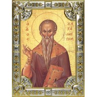 Икона освященная "Харлампий священномученик", 18x24 см, со стразами фото