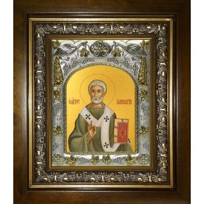 Икона освященная "Януарий священномученик", в киоте 20x24 см фото